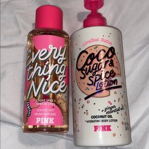 PINK body lotion and spray